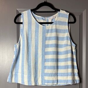LC Lauren Conrad Striped Linen Blend Tank Top